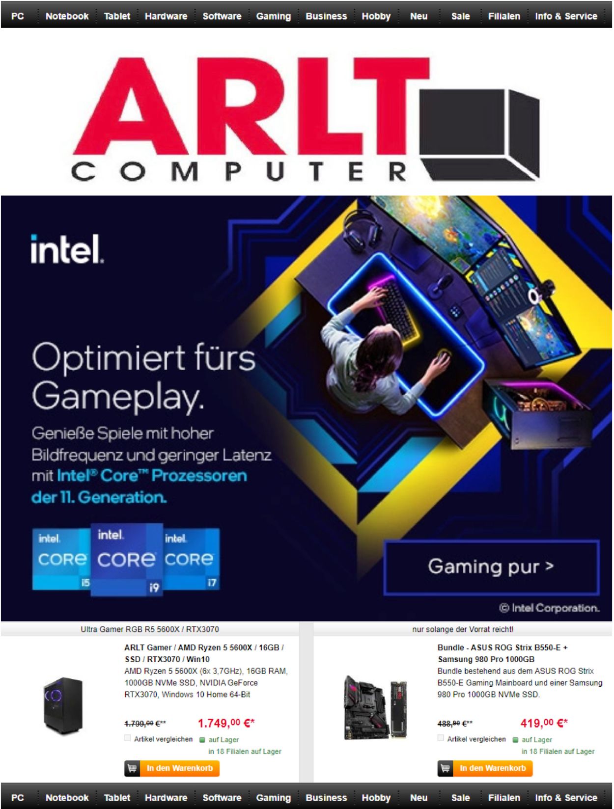 Prospekt ARLT Computer vom 07.04.2021