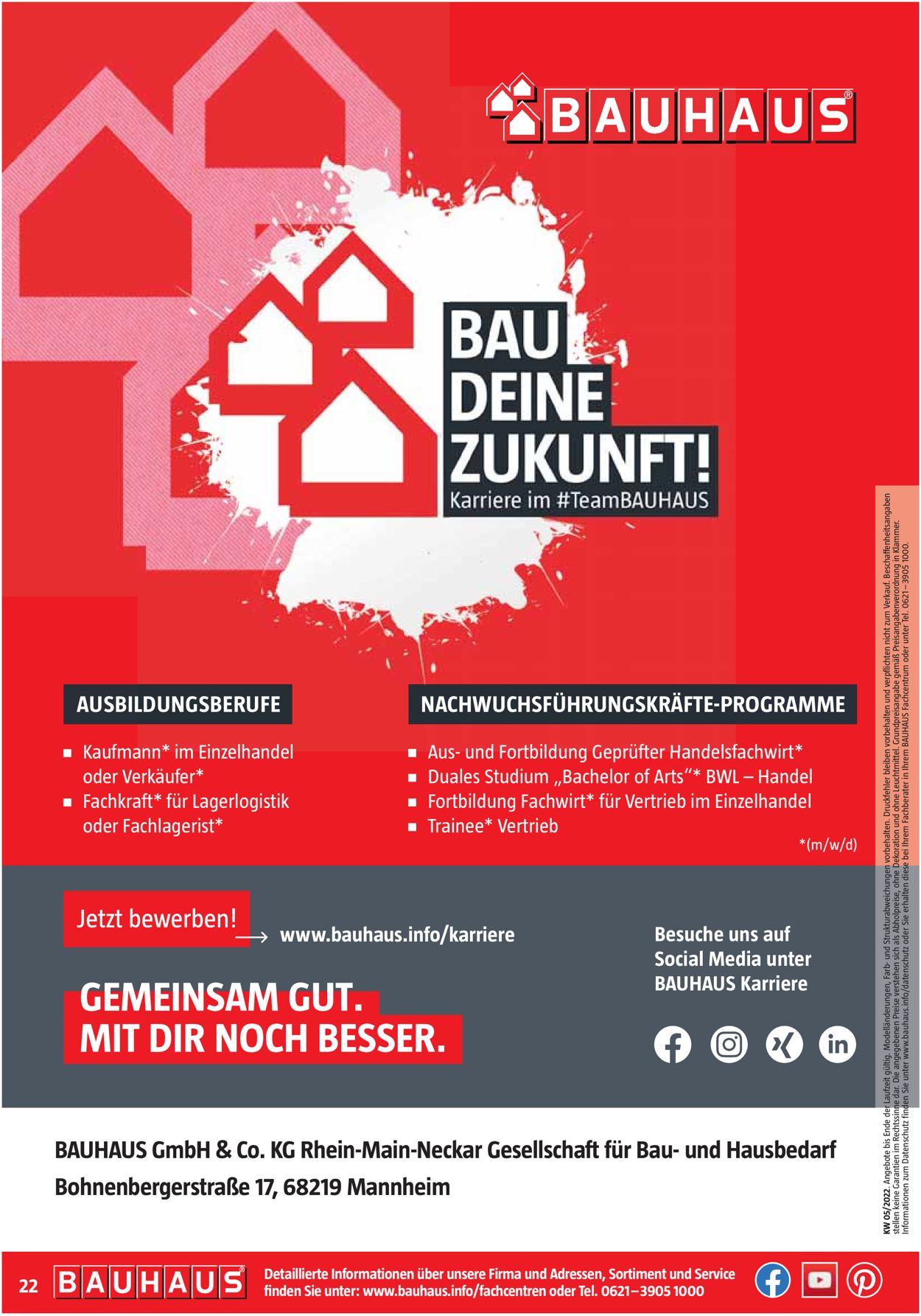 Prospekt Bauhaus vom 29.01.2022