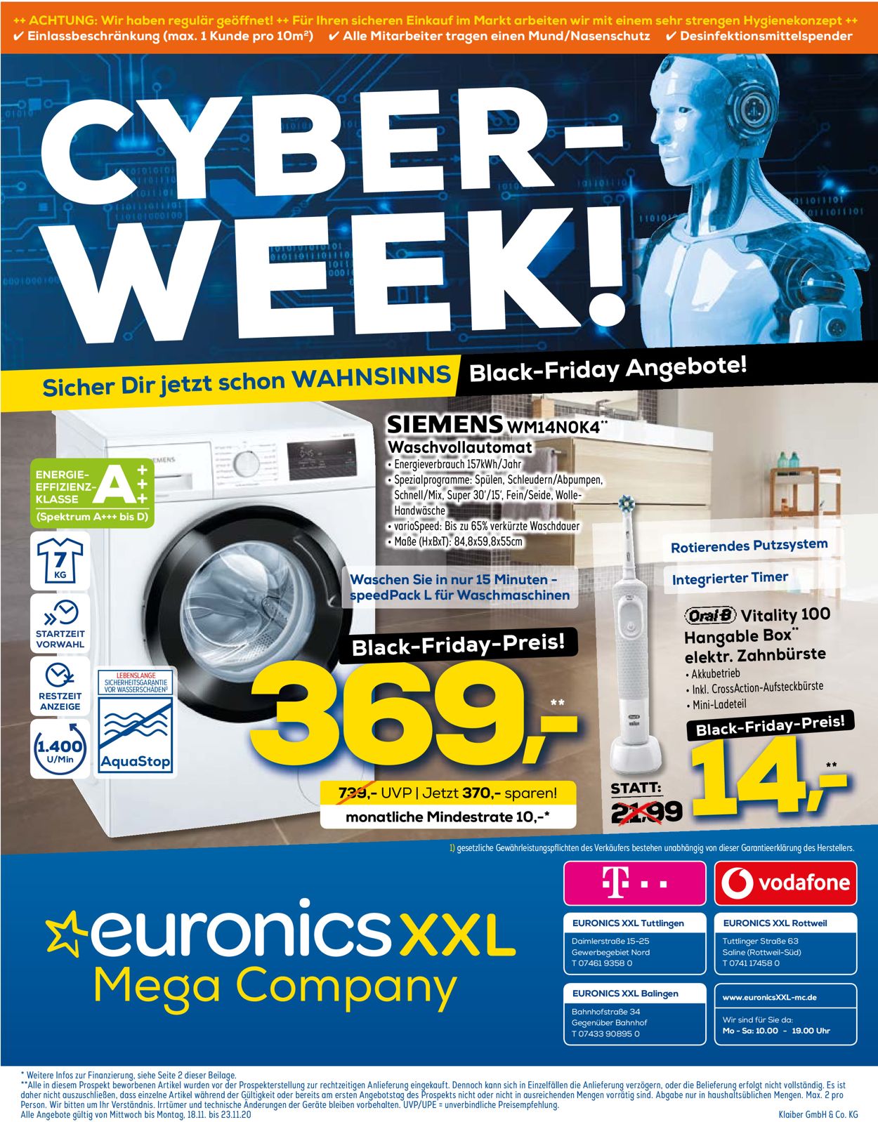 Prospekt Euronics - Cyber Week 2020 vom 18.11.2020