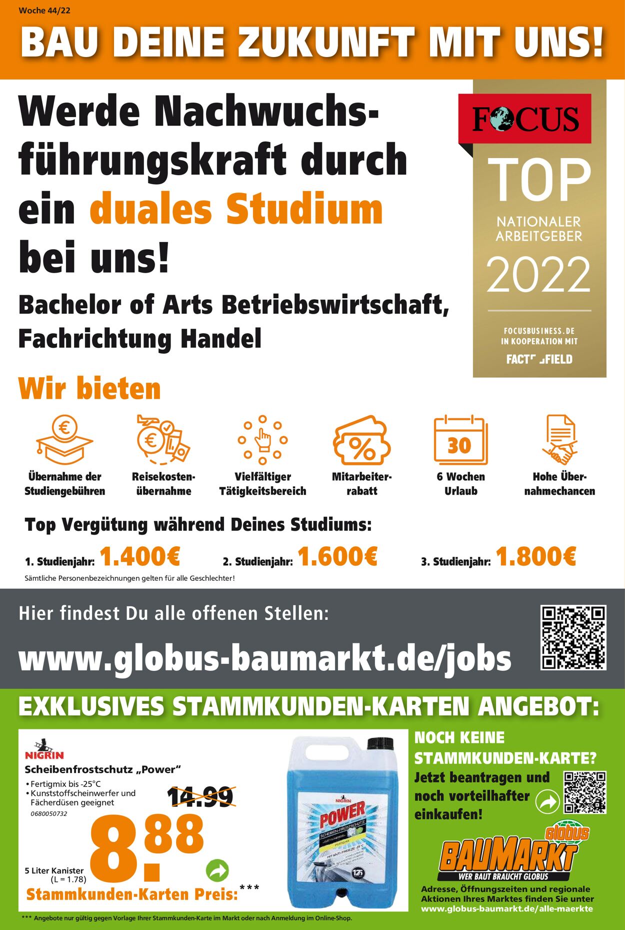 Prospekt Globus Baumarkt vom 30.10.2022