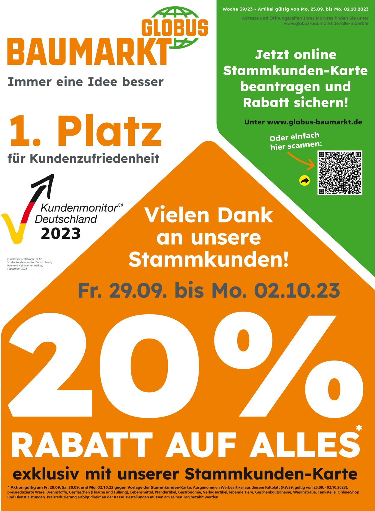Prospekt Globus Baumarkt - Hessen vom 24.09.2023
