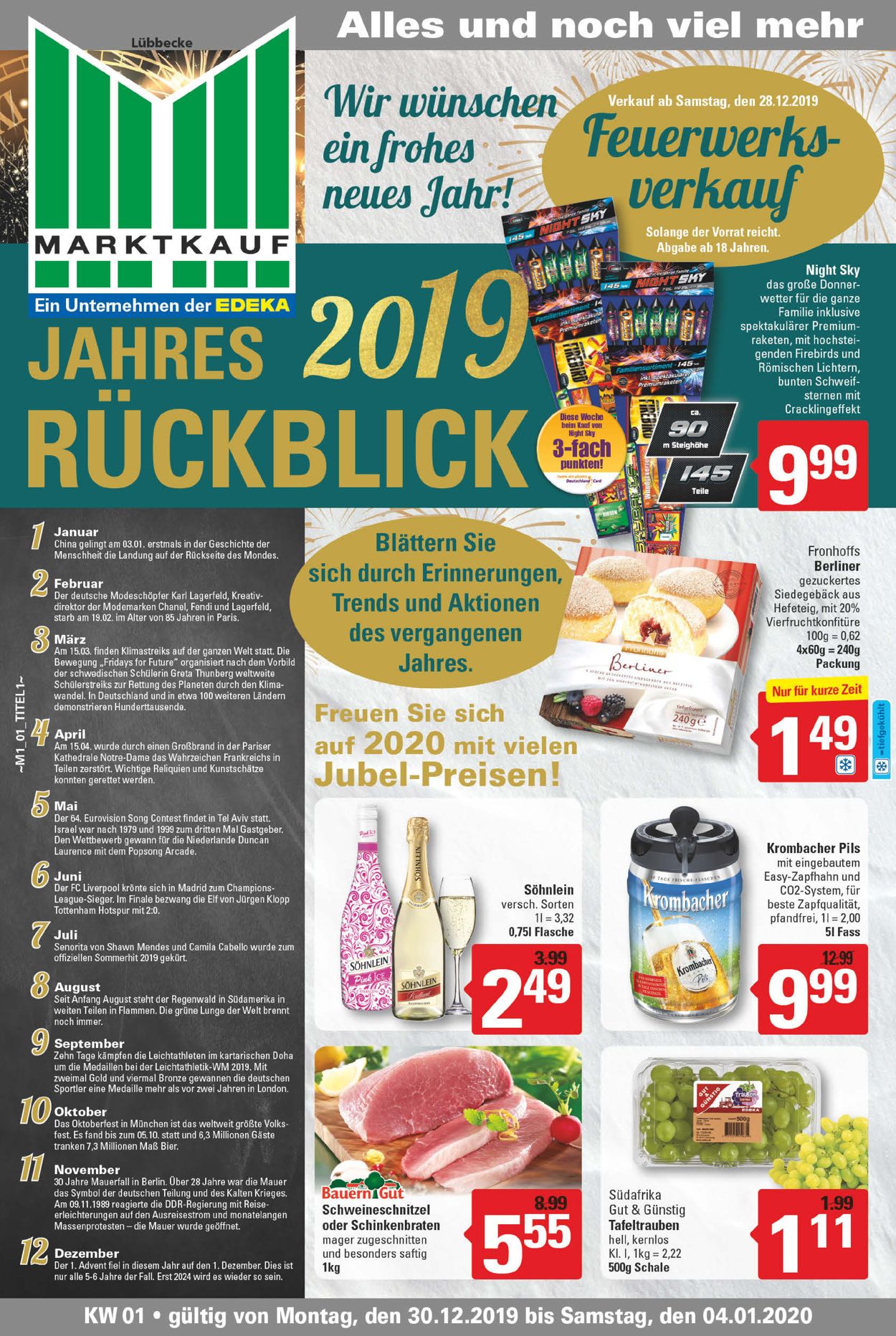 Prospekt Marktkauf -Silvester Prospekt 2019/2020 vom 30.12.2019