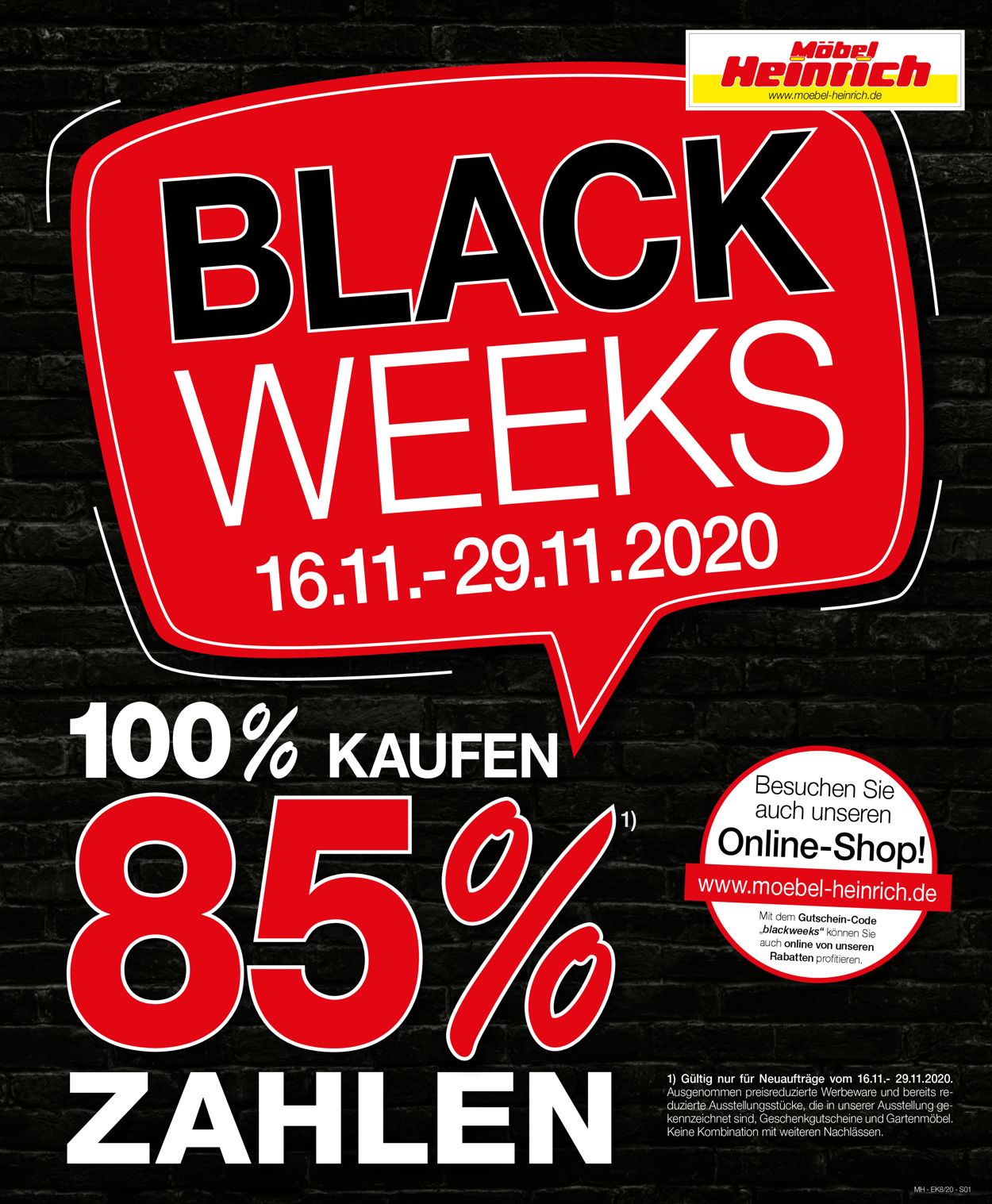Prospekt Möbel Heinrich - Black Weeks 2020 vom 16.11.2020