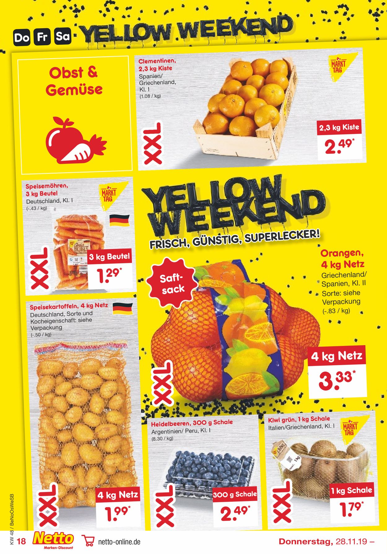 Prospekt Netto Marken-Discount - Yellow Week 2019 vom 25.11.2019
