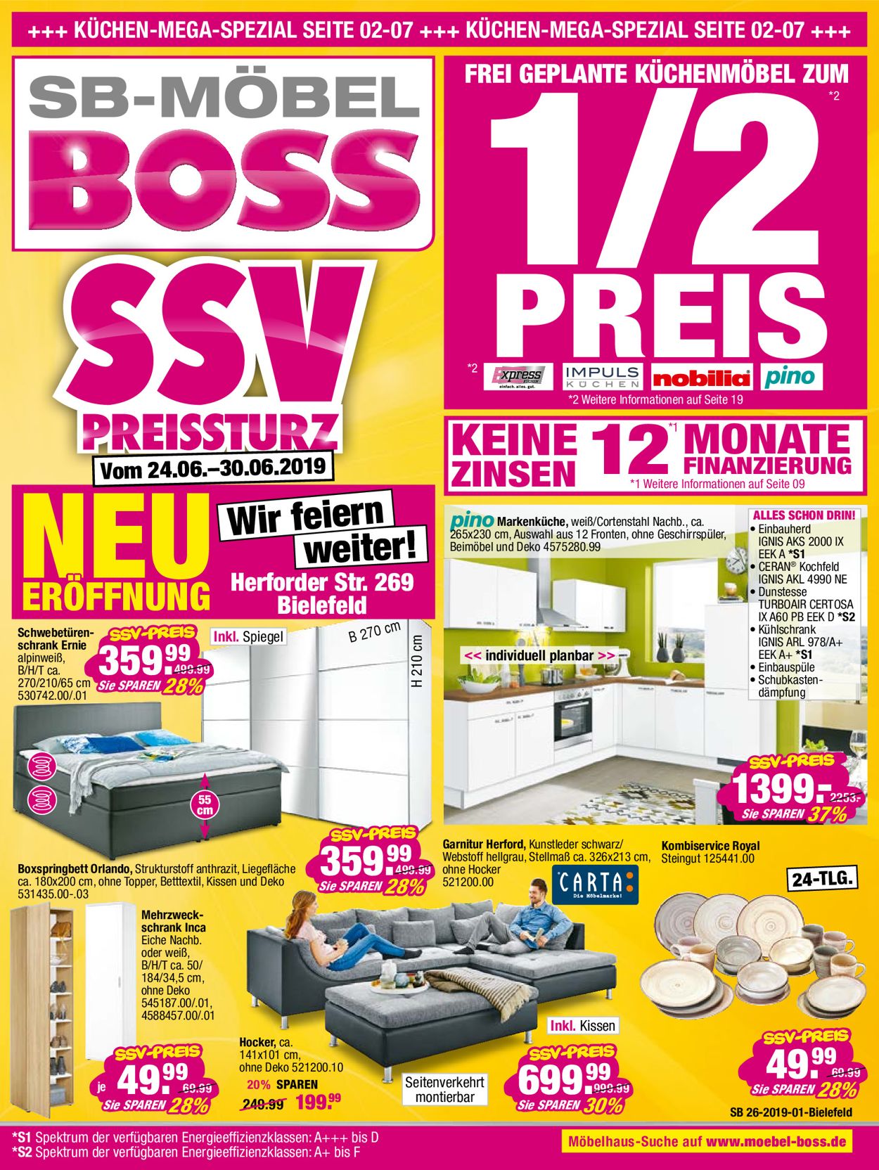 SB Möbel Boss Aktueller Prospekt 24.06 30.06.2019