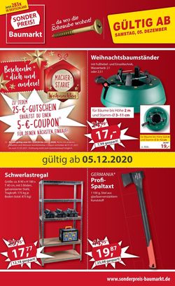 Prospekt Sonderpreis Baumarkt Weihnachten 2020 vom 05.12.2020